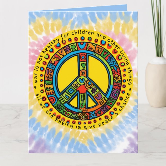 Anpassningsbar Krig är inte en sund Fredstecken fö Kort (Framsida)