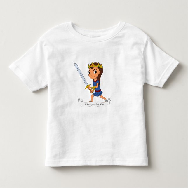 Anpassningsbar krigare, prinsessa tecknad t shirt (Framsida)