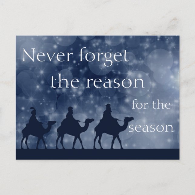 Anpassningsbar Kristen jul, Tre Wise Manar Helg Vykort (Framsida)