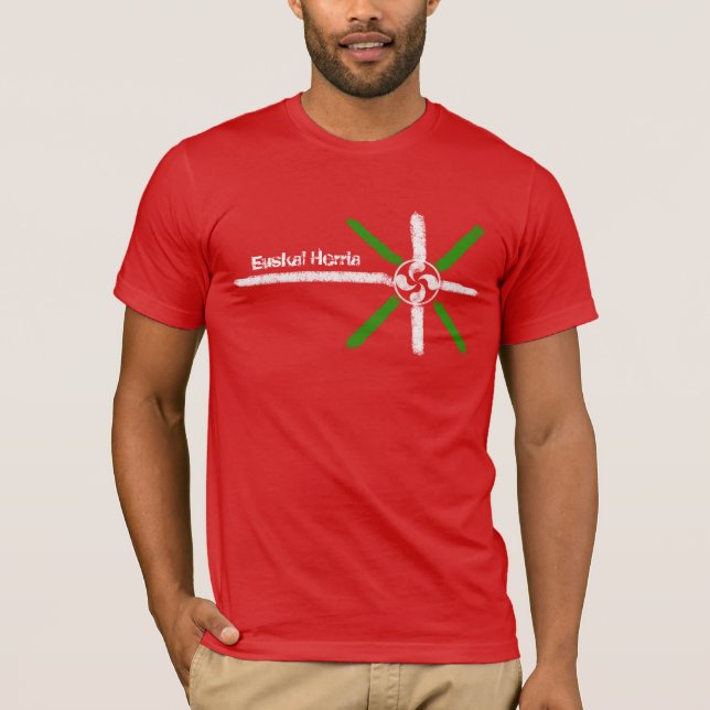 Anpassningsbar, krita dragen bask Ikurriña och T Shirt (Framsida)