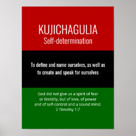 Anpassningsbar KUJICHAGULIA Self Determination Kwa Poster