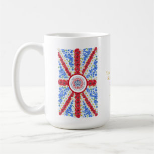 Anpassningsbar Kung Charles III Coronation Blommig Kaffemugg