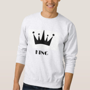 Anpassningsbar Kung Text Black Färg Krona Image Ba Lång Ärmad Tröja
