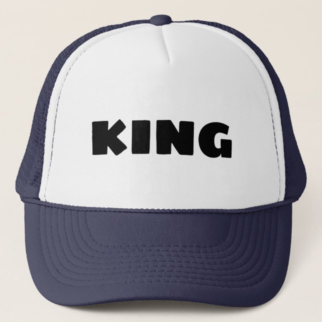 Anpassningsbar Kung text namn Caps Hats Coola Truc Keps (Framsida)