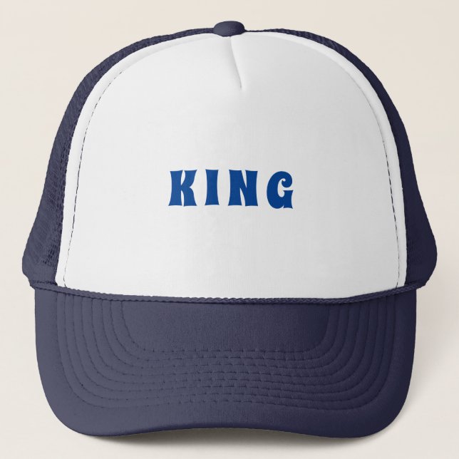 Anpassningsbar Kung text namn Caps Hats Coola Truc Keps (Framsida)