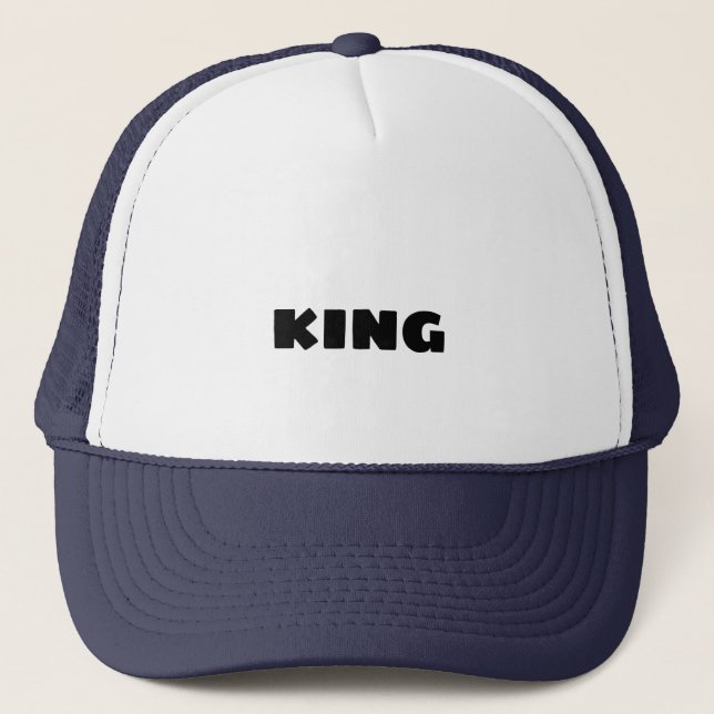 Anpassningsbar Kung text namn Caps Hats Coola Truc Keps (Framsida)