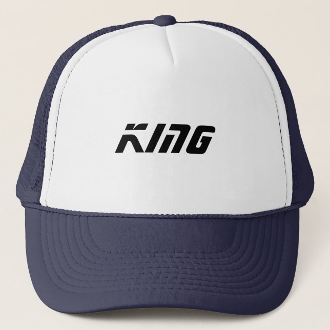 Anpassningsbar Kung text namn Caps Hats Coola Truc Keps (Framsida)