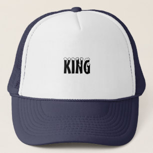 Anpassningsbar Kung text namn Caps Hats Coola Truc Keps