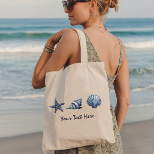 Anpassningsbar Kustseashells Treasure Ocean Summer Tygkasse