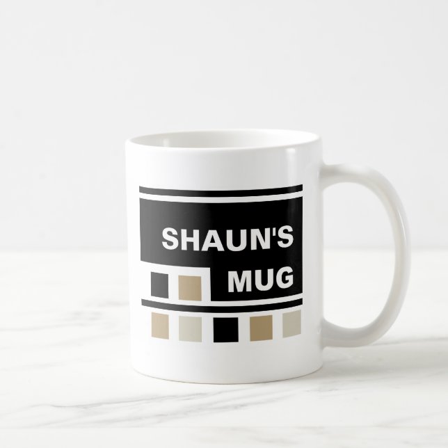 Anpassningsbar kvadrerar designmuggen kaffemugg (Höger)