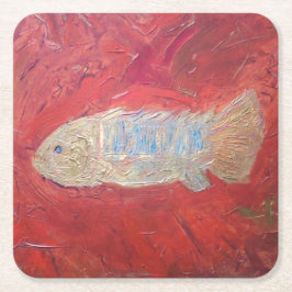 Anpassningsbar kvadrerar underlägg, 'fossil- fish underlägg papper kvadrat