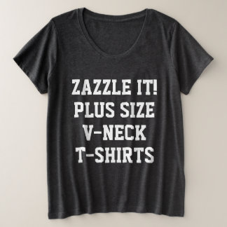 Anpassningsbar Kvinnor plus Storlekare V-Nacke T-S Tee Shirt
