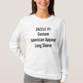 Anpassningsbar Kvinnors Långärmad för amerikansk a T Shirt