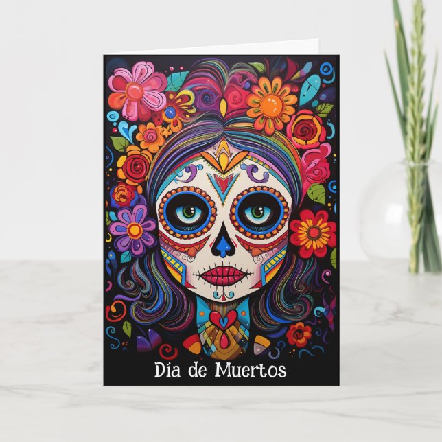 Anpassningsbar 💀 La Calavera Catrina Kort (Framsida)