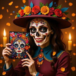 Anpassningsbar 💀 La Calavera Catrina Vykort