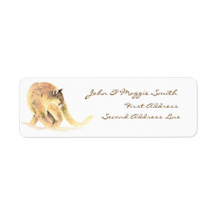 Anpassningsbar Label Cougar, Puma, Mountain Lejon, Returadress Etikett