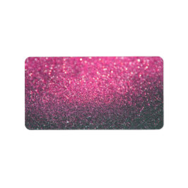 Anpassningsbar Label - Rosa Lit Nite Glit Fab Adressetikett