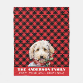 Anpassningsbar Labradoodle Family Buffalo Play-jul Fleecefilt