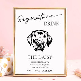 Anpassningsbar Labrador Hund Bröllop Namnteckning  Poster