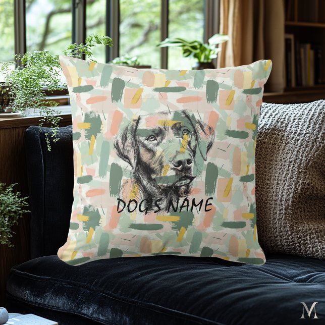 Anpassningsbar Labrador Porträtt Pillow Abstrakt M Kudde (Skapare uppladdad)