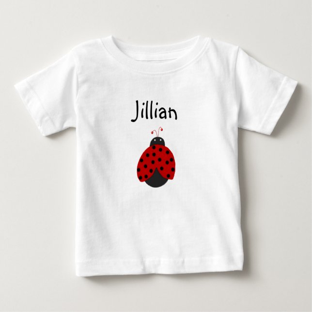 Anpassningsbar Ladybug Namn Shirt Tee Shirt (Framsida)