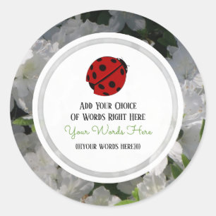 Anpassningsbar Ladybug Stickers Runt Klistermärke