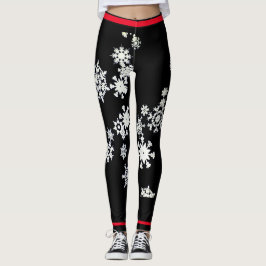ANPASSNINGSBAR LAGAR SNOWFLAKE MED RED LEGGINGS