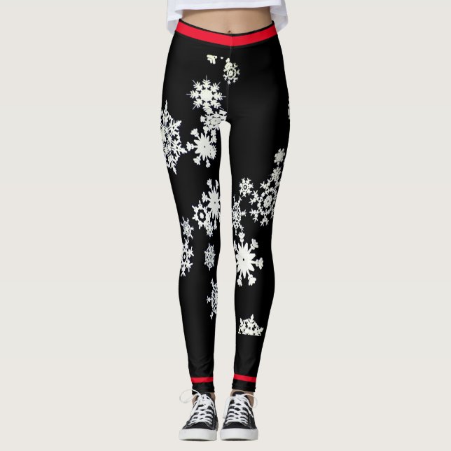ANPASSNINGSBAR LAGAR SNOWFLAKE MED RED LEGGINGS (Framsida)