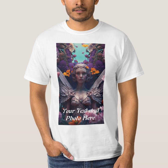 Anpassningsbar, Lägg till bild och text T Shirt (Framsida)