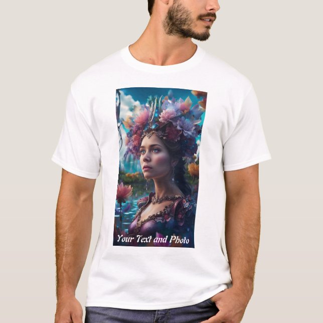 Anpassningsbar, Lägg till bild och text T Shirt (Framsida)