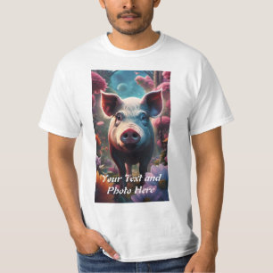 Anpassningsbar, Lägg till bild och text T Shirt