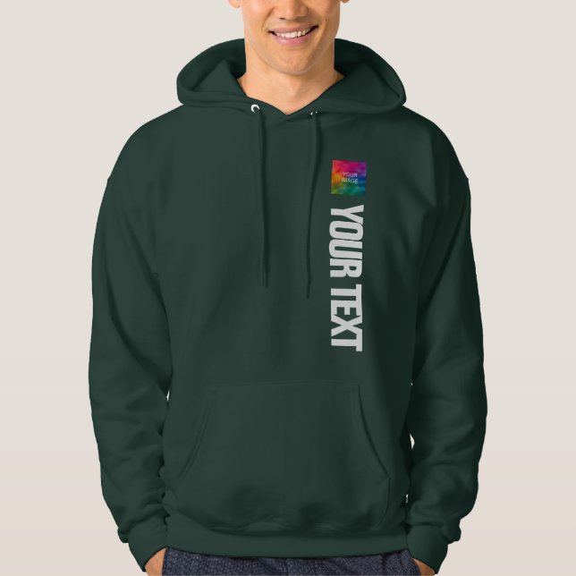 Anpassningsbar Lägg till bildtextmall Manar Modern Hoodie (Framsida)