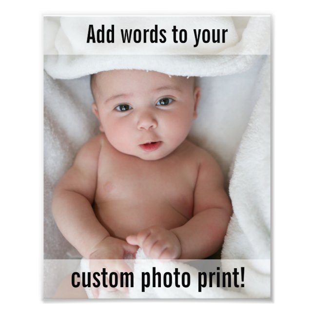 Anpassningsbar Lägg till digitalfoto och -text Fototryck (Framsidan)