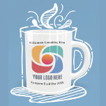 Anpassningsbar Lägg till ditt företag Logotyp Mark Kaffemugg<br><div class="desc">Enkel,  chic marknadsföring mugg för ett modernt företag eller företag tittar för en kundgåva till kunder eller anställda. Lägg till din anpassningsbar logotyp och namn.</div>