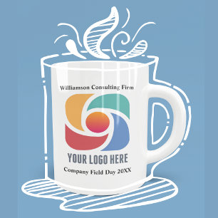 Anpassningsbar Lägg till ditt företag Logotyp Mark Kaffemugg