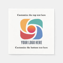 Anpassningsbar Lägg till ditt företag Logotyp Part Pappersservett