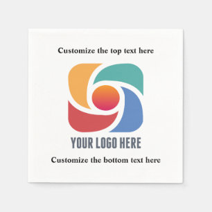 Anpassningsbar Lägg till ditt företag Logotyp Part Pappersservett