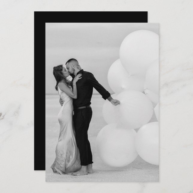 Anpassningsbar Lägg till egen fotobild Bröllop spa Inbjudningar (Fram/baksida)