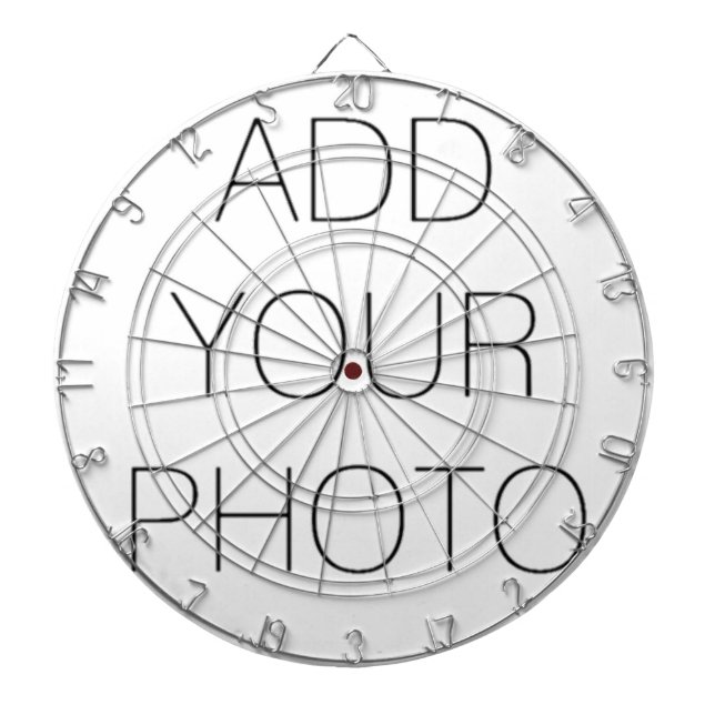 Anpassningsbar Lägg till eget foto eller egen text Piltavla (Framsidan)