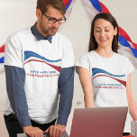 Anpassningsbar Lägg till er egen kandidat till pre T Shirt<br><div class="desc">Anpassa dina egna politiska kampanj t-shirts genom att lägga till ditt eget namn eller ett annat politikar under detta konstnärliga amerikanska Flagga i rött,  vitt och blått. Lägg till ett eget namn för president 2024.</div>