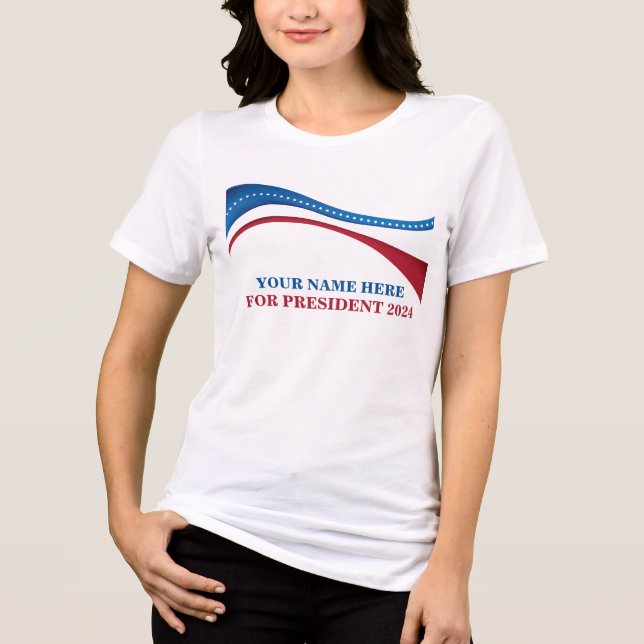 Anpassningsbar Lägg till er egen kandidat till pre T Shirt (Framsida)
