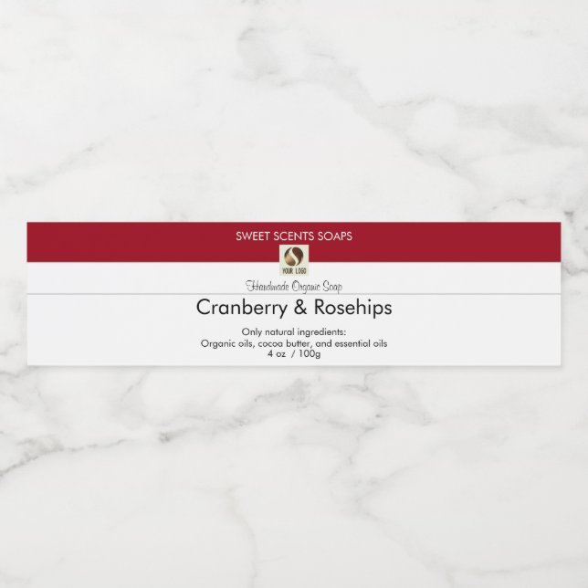 Anpassningsbar Lägg till etiketten Red Soap Pub Fl Vattenflaskor Etikett (Singel etikett)