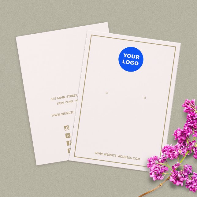 Anpassningsbar Lägg till Logotyp Blek Rosa  avläsn Visitkort (Skapare uppladdad)