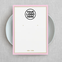 Anpassningsbar Lägg till Logotyp Blek Rosa  avläsn Visitkort