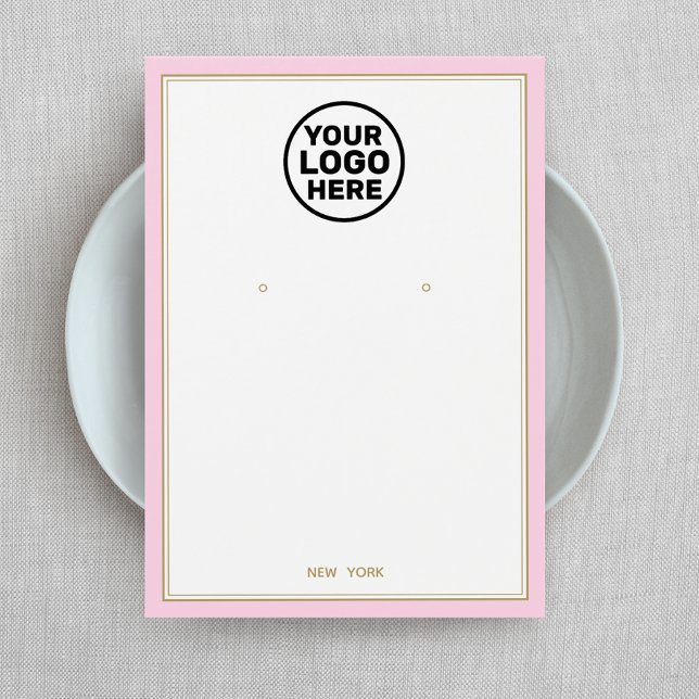 Anpassningsbar Lägg till Logotyp Blek Rosa  avläsn Visitkort (Skapare uppladdad)
