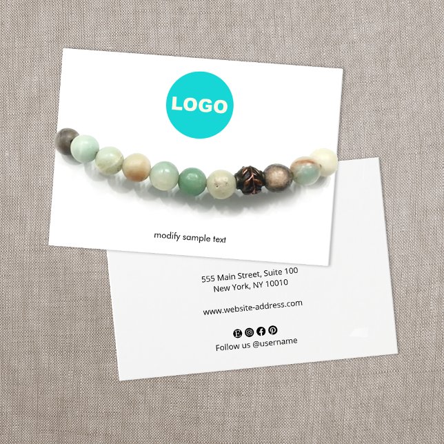 Anpassningsbar Lägg till Logotyp Bracelet Visning  Visitkort (Skapare uppladdad)