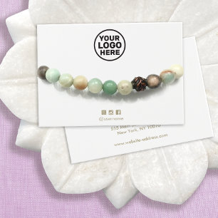 Anpassningsbar Lägg till Logotyp Bracelet Visning Visitkort