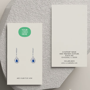 Anpassningsbar Lägg till Logotyp Light Tan Earring Visitkort