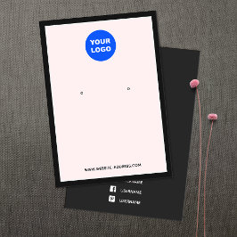 Anpassningsbar Lägg till Logotyp Ljus rosa Visning Visitkort