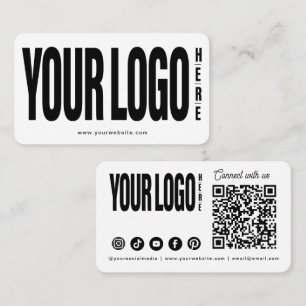 Anpassningsbar Lägg till Logotyp Modern Social Med Visitkort